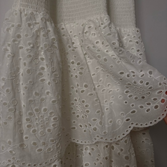 Dynamite Strapless White Lace Maxi Dress - Picture 5 of 9